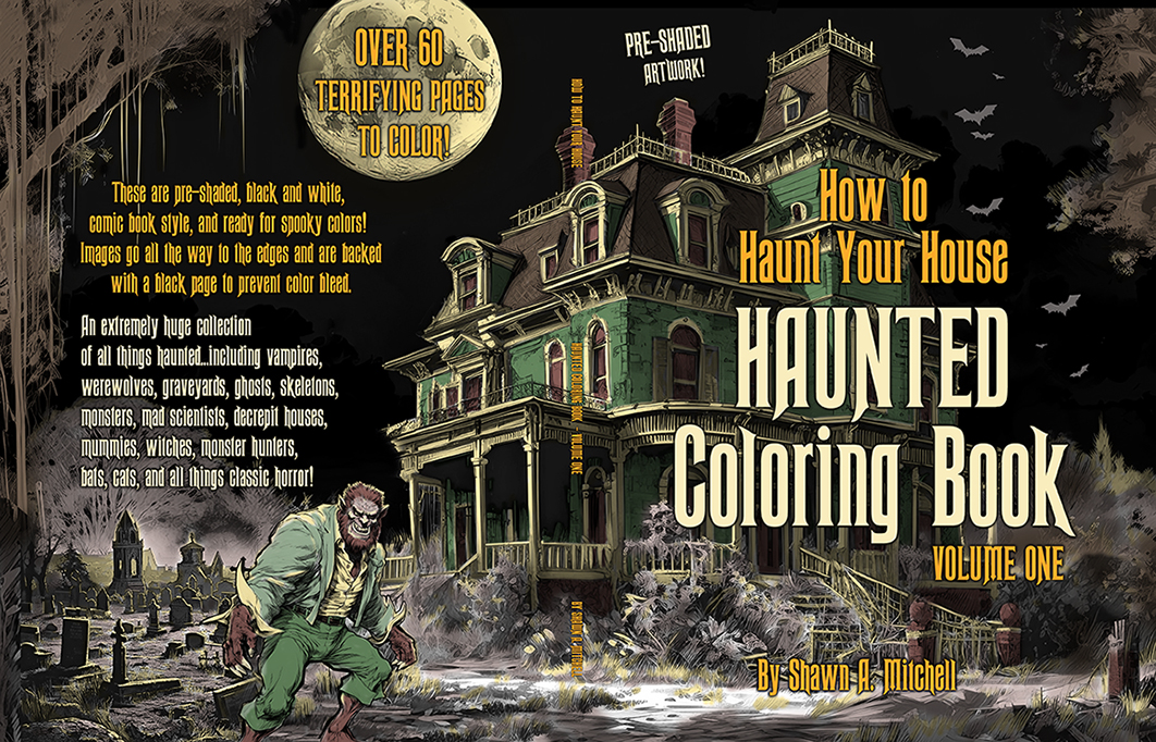 Haunted coloring book V1 covers